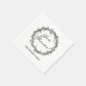 Rustic Wreath geeft Bedankt Thanksgiving Napkins Servetten (Hoek)
