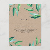 Rustic Wreath Greenery Wedding Hotel Card Informatiekaartje (Voorkant)