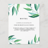 Rustic Wreath Greenery Wedding Hotel Card Informatiekaartje (Voorkant)
