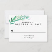 Rustic Wreath Greenery Wedding Reply Card RSVP Kaartje (Voorkant)