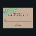 Rustic Wreath Greenery Wedding Reply Card RSVP Kaartje<br><div class="desc">Prachtige,  ontrendmatige huwelijksuitnodigingen met een groene,  rustige kreet die de uitnodiging doorkruist.  De lieflijke typografie en alle zwarte tekst met maakt dit ontwerp echt uit.  Geïnspireerd door groen en ons favoriete boerderij,  zijn deze uitnodigingen netjes en stijlvol met een chic,  maar traditioneel,  aanraking.</div>