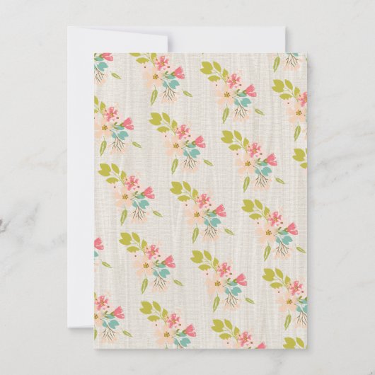 Rustic Wreath Horse Birthday Party Invitation Kaart (Achterkant)