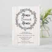 Rustic Wreath Housewarming Invitation Kaart (Staand voorkant)