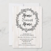 Rustic Wreath Housewarming Invitation Kaart (Voorkant)