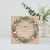Rustic Wreath kerstfeest Kaart (Staand voorkant)