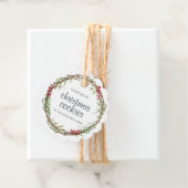 Rustic Wreath Kerstkoekjes Bedankjes Labels (In situ)
