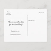 Rustic Wreath Leaf bewaart het DATUM Foto Briefkaa Aankondigingskaart (Achterkant)