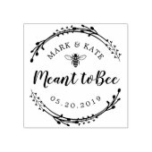 Rustic Wreath Meant to bee Honey Wedding Favor Rubberstempel (Afrduk)