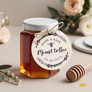 Rustic Wreath Meant to bee Honey Wedding Favor Zelfinktende Stempel