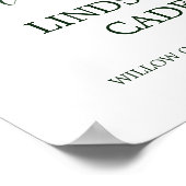 Rustic Wreath met Green Leaves Wedding Welkom Poster (Hoek)