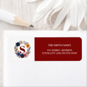 Rustic Wreath Monogrammed Return Address Label (Insitu)