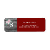 Rustic Wreath Monogrammed Return Address Label (Voorkant)