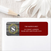 Rustic Wreath Monogrammed Return Address Label (Insitu)