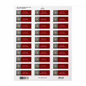 Rustic Wreath Monogrammed Return Address Label (Full Sheet)