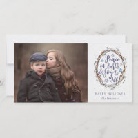 Rustic Wreath Peace on Earth - kerstfoto