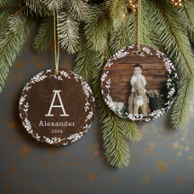 Rustic Wreath Photo and Monogram Keepomwille