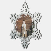 Rustic Wreath Photo Ornament (Rechts)