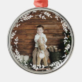 Rustic Wreath Photo Ornament (Voorkant)