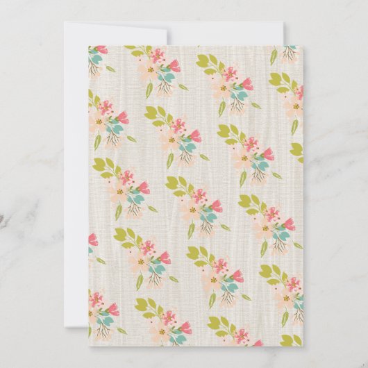 Rustic Wreath Unicorn Verjaardagsfeestje Uitnodigi Kaart (Achterkant)