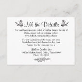 Rustic Wreath Wedding Accommodatie Card Informatiekaartje (Voorkant)