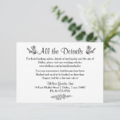 Rustic Wreath Wedding Accommodatie Card Informatiekaartje (Staand voorkant)