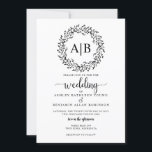 Rustic Wreath Wedding Invitation Kaart<br><div class="desc">Deze uitnodiging is de perfecte manier om vrienden en familie te vragen om je bij je te voegen op je trouwdag.</div>