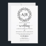 Rustic Wreath Wedding Invitation Kaart<br><div class="desc">Deze uitnodiging is de perfecte manier om vrienden en familie te vragen om je bij je te voegen op je trouwdag.</div>