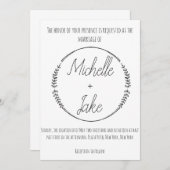 Rustic Wreath Wedding Invite Kaart (Voorkant / Achterkant)