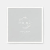 Rustic Wreath Wedding repetitie verlovingsfeest Servet (Voorkant)