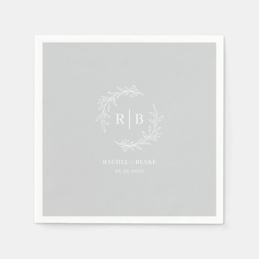 Rustic Wreath Wedding repetitie verlovingsfeest Servet (Voorkant)