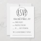 Rustic Wreath Wedding RSVP (Voorkant)