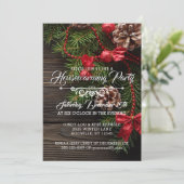 Rustic Wreath Winter Holiday Housewarming Party Kaart (Staand voorkant)