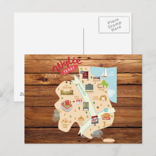 Rustic Wylie Texas Briefkaart (Voorkant / Achterkant)