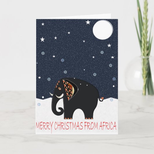 RUSTIC XMAS ELEPHANT 107 FEESTDAGEN KAART (Voorkant)