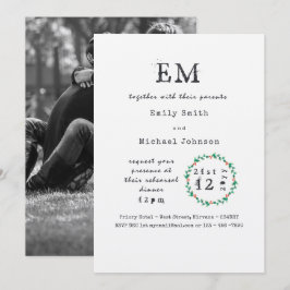 Rustic Xmas repesal Dinner nodigt FOTO TOE Kaart