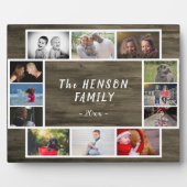 Rustic Yarly Family Keepomwille Photo Collage Cust Fotoplaat (Voorkant)