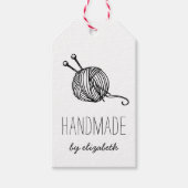 Rustic Yarn Handmade Knitting Crafting Labels Cadeaulabel (Voorkant)