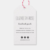 Rustic Yarn Handmade Knitting Crafting Labels Cadeaulabel (Achterkant)