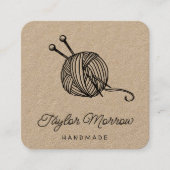 Rustic Yarn | Kraftplein Vierkante Visitekaartje (Voorkant)