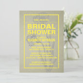 Rustic Yellow Bridal Shower-uitnodigingen Kaart (Staand voorkant)