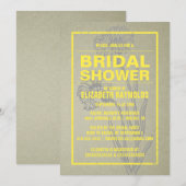 Rustic Yellow Bridal Shower-uitnodigingen Kaart (Voorkant / Achterkant)