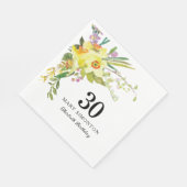 Rustic Yellow Daffodil 30th Birthday Servet (Hoek)