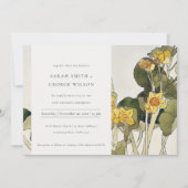 Rustic Yellow Daffodil Floral Vow Renewal Invite Bedankkaart (Voorkant)