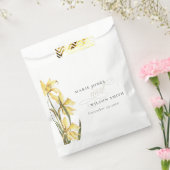 Rustic Yellow Daffodil Floral Waterverf Wedding Bedankzakje (Gezegeld)
