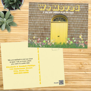 Rustic Yellow Doors Flowers We hebben de aankondig Briefkaart