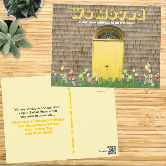 Rustic Yellow Doors Flowers We hebben de aankondig Briefkaart