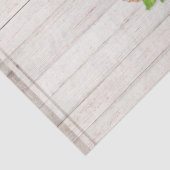 Rustic Yellow Floral Farmhouse Leaf Greenery Wood Tissuepapier (Detail)