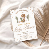 Rustic Yellow Genderneutraal Western Baby shower Kaart