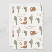 Rustic Yellow Genderneutraal Western Baby shower Kaart (Achterkant)