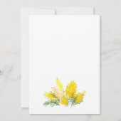 Rustic Yellow Greenery Floral Waterverf Wedding Kaart (Achterkant)